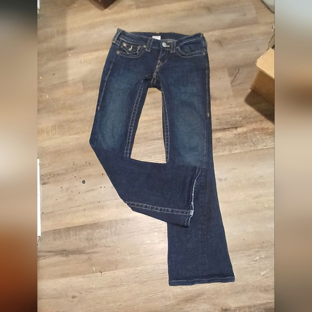 TRUE RELIGION Joey Flare jeans Womens 27" Waist Super Style Mint Condition